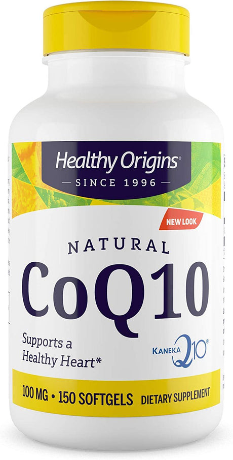 Healthy Origins Coq10 100 Mg (Kaneka Q10, Non-Gmo, Gluten Free, Heart Support, Energy Support), 150 Softgels