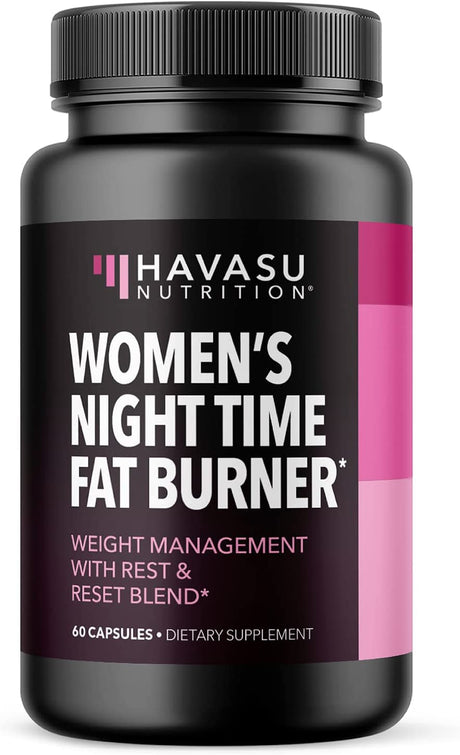 Night Time Fat Burner for Women | Weight Loss and Sleep Support Blend with Vitamin D | Metabolism Booster and Appetite Suppressant for Weight Loss | 2 Month Supply Weight Loss Pills for Women