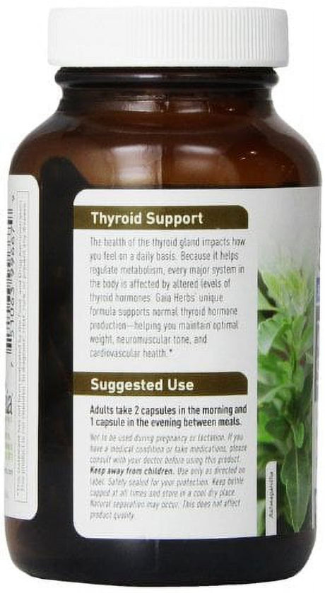 Gaia Herbs Thyroid Support Liquid Phyto-Capsules, 120 Count