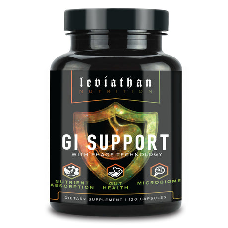 Leviathan GI Digestive Health Probiotic Supplement Gut Health IBS & Bloating Relief - Microbial Balance - Gluten-Free, Non-Gmo - 120 Vegetarian Capsules