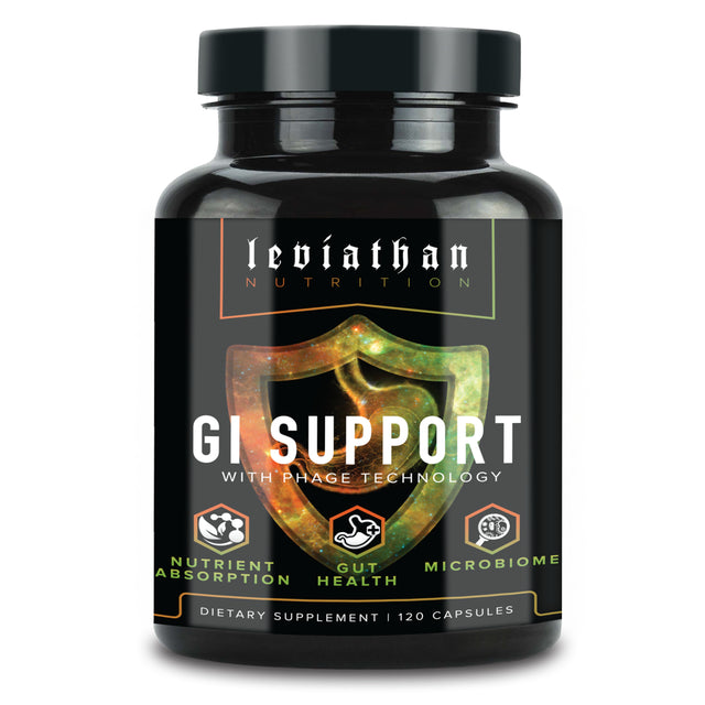 Leviathan GI Digestive Health Probiotic Supplement Gut Health IBS & Bloating Relief - Microbial Balance - Gluten-Free, Non-Gmo - 120 Vegetarian Capsules