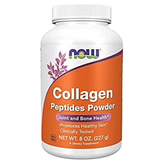 NOW Supplements, Collagen Peptides Powder, Clinically Tested, Joint and Bone Health*, 8-Ounce