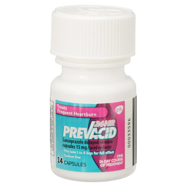 PREVACID 24HR Lansoprazole Delayed-Release Capsules, 15 Mg