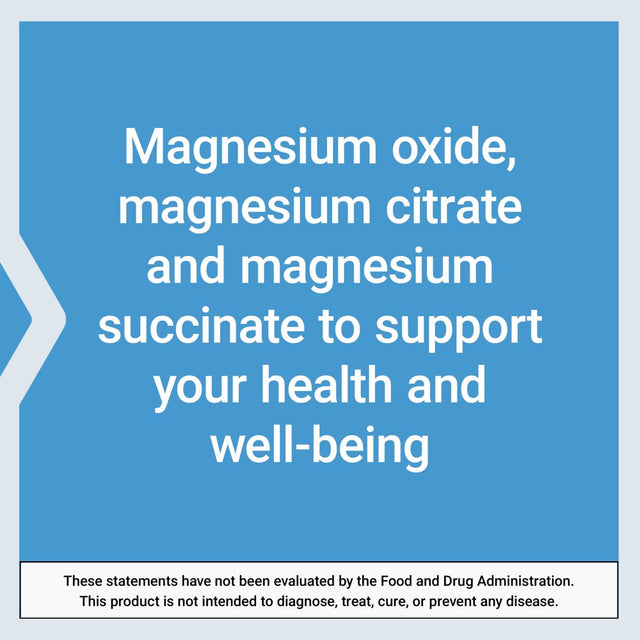 Life Extension Magnesium Caps, 500 Mg, Magnesium Oxide, Magnesium Citrate, Magnesium Succinate, Heart Health, Healthy Bones, Metabolism Support, 100 Vegetarian Capsules