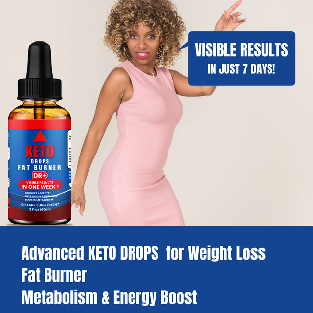 Keto Belly Fat Burner Drops to Lose Stomach Fat, Weight Loss Supplement Men & Women - 60Ml