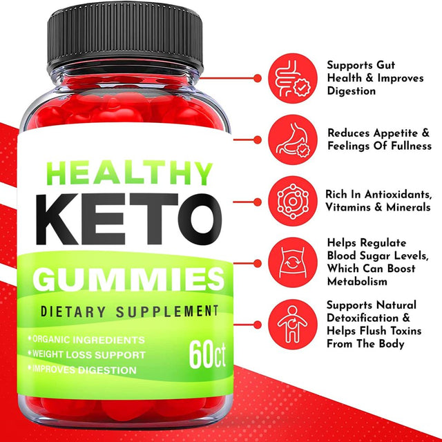 (5 Pack) Healthy Keto ACV Gummies - Supplement for Weight Loss - Energy & Focus Boosting Dietary Supplements for Weight Management & Metabolism - Fat Burn - 300 Gummies