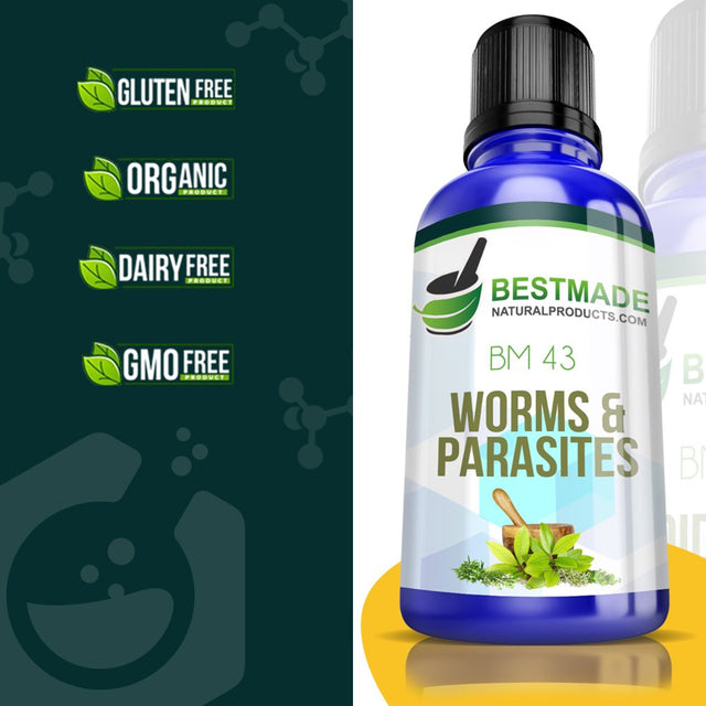 Worms and Parasites Remedy for Humans BM43, 30Ml - Bestmade Natural Products