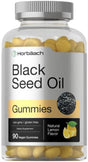 Blackseed Oil Gummies | 90 Count | Vegan, Non-Gmo, and Gluten Free Formula | Nigella Sativa | Natural Lemon Flavor | by Horbaach