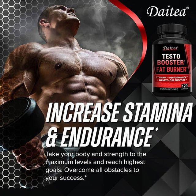 Daitea Testosterone Booster, Natural Stamina Endurance & Strength Enhancer