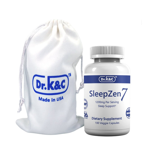 Dr.K&C Sleepzen7 Sleep Aid Supplement – 1200 Mg 100 Veggie Capsules All Natural Botanical Plant Sourced Sleeping Support Organic Tart Cherry Valerian Root Extract No Filler Non GMO