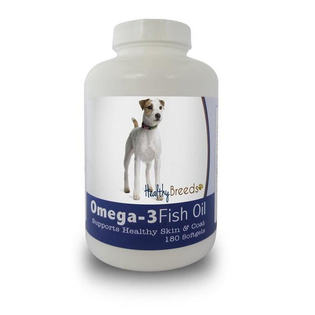 Healthy Breeds 840235141846 Parson Russell Terrier Omega-3 Fish Oil Softgels, 180 Count