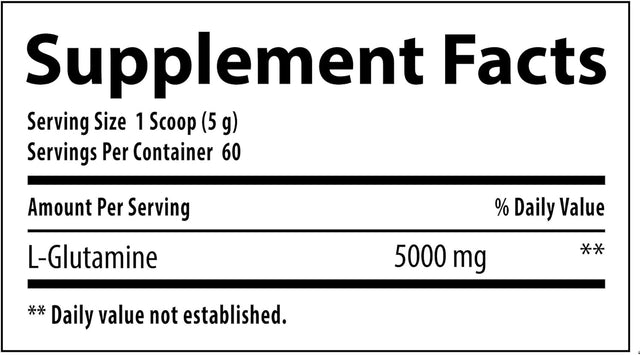 Micronized L-GLUTAMINE - 300G (60 Servings) - Unflavored - 100% Pure Micronized Glutamine - Supports Muscle Growth Increases Cell Volume Speeds Recovery - Anticatabolic Formula