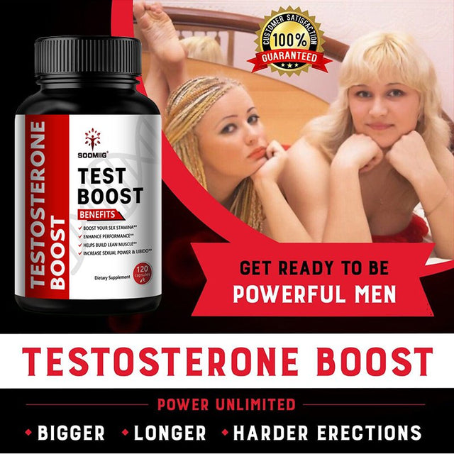 SOOMIIG Test Boost Supplement Supports Muscle Building, Testosterone Booster for Men