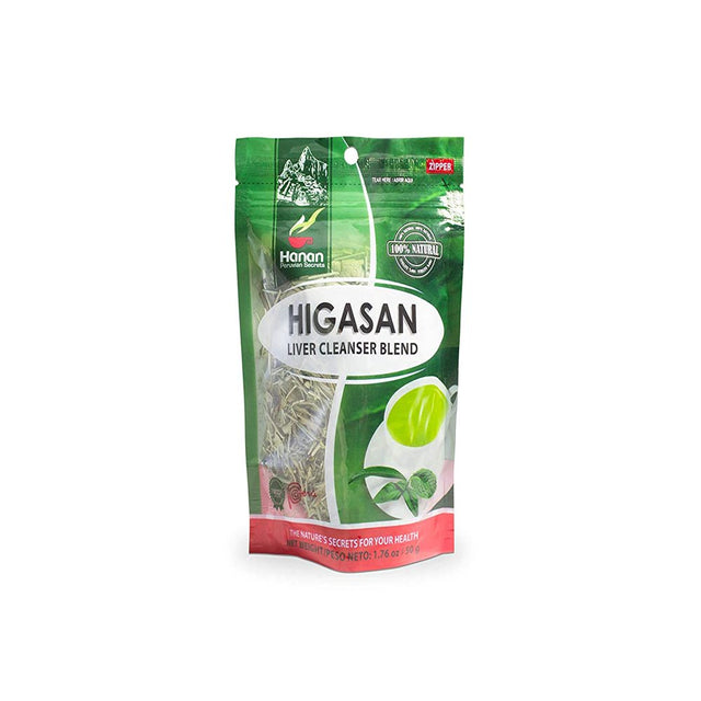 Hanan Peruvian Secrets Higasan Herbal Tea | 100% Natural Liver Cleanser | 1.76Oz / 50G | Naturally Aids in Cleansing the Liver and Maintaining Healthy Cholesterol Levels- 1 Pack