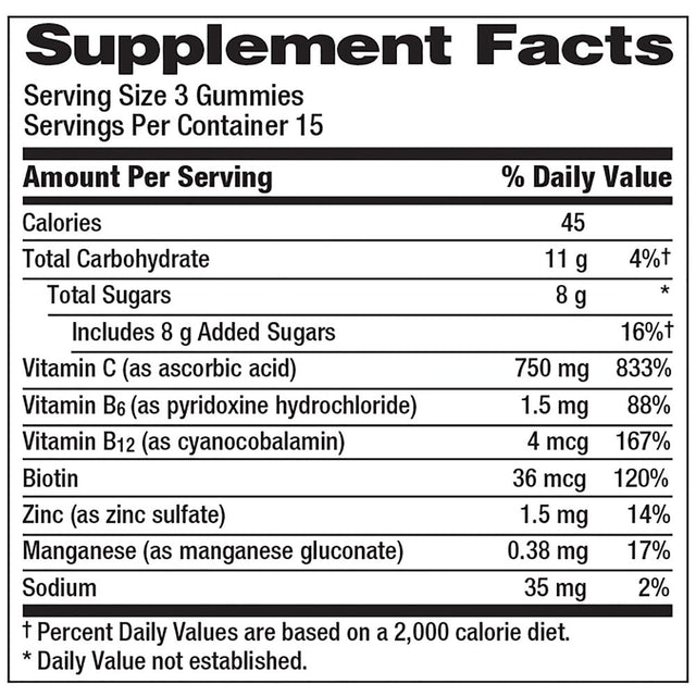 Emergen-C Adult Vitamin C Gummies for Immune Support, Fruit, 45 Ct