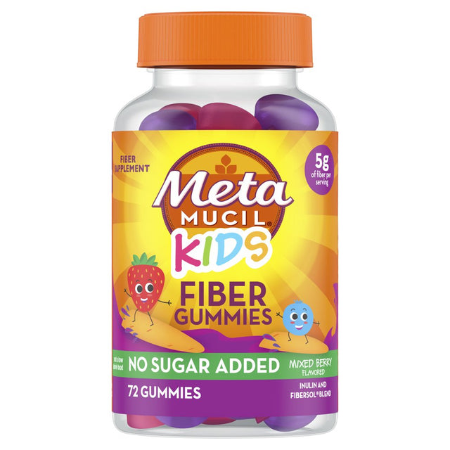 Metamucil Kids Fiber Gummies for Digestive Health, Mixed Berry Flavored, 72 Ct