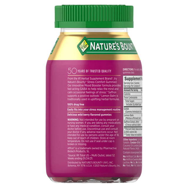 Nature'S Bounty Stress Comfort Mood Boosters Gummies, 36 Ct