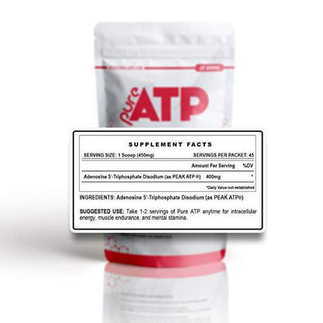 Pure ATP: Adenosine Triphosphate Powder | Intracellular Energy | Brain and Muscle Endurance | 20 Grams