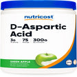 Nutricost D-Aspartic Acid (DAA) Powder 300G (Green Apple) -Gluten Free, Non-Gmo