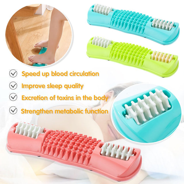 CHUANK Foot Massager Roller. Plantar Fasciitis, Trigger Point Therapy - Acupressure Reflexology Tool for Foot Pain, Relaxation, Stress Relief and Diabetic Neuropathy, Foot Pain Relief Green