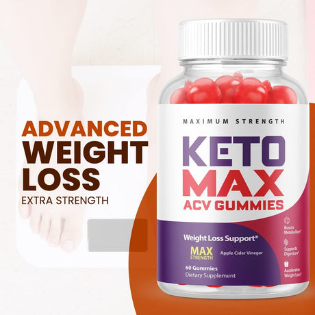 (1 Pack) Keto Max Keto ACV Gummies - Supplement for Weight Loss - Energy & Focus Boosting Dietary Supplements for Weight Management & Metabolism - Fat Burn - 60 Gummies