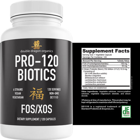 Probiotics for Men & Women with FOS XOS DE111, 120 Capsules