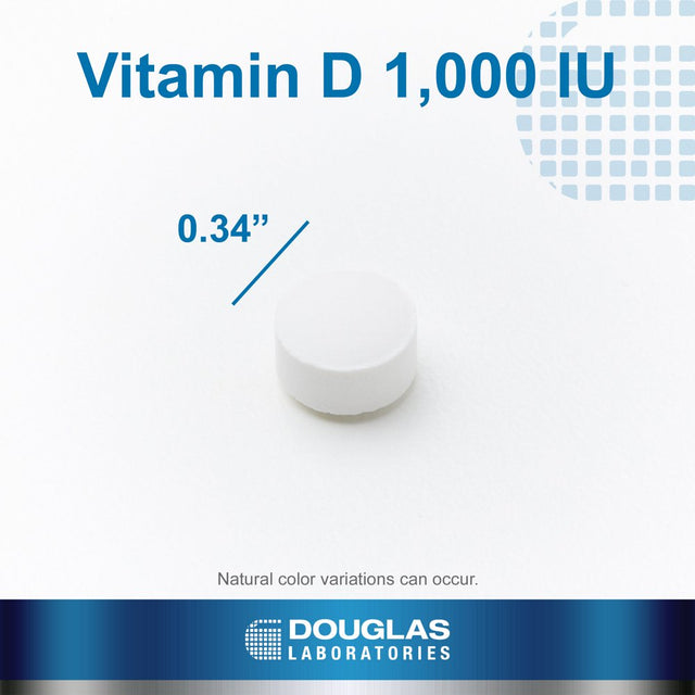 Douglas Laboratories Vitamin D (1,000 I.U.) | Vitamin D3 to Support Bones, Teeth, Cell Growth, and Immune Function* | 100 Tablets