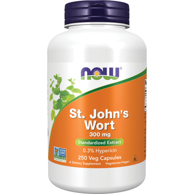 NOW Supplements, St. John'S Wort (Hypericum Perforatum) 300 Mg, Standardized Extract, 250 Veg Capsules