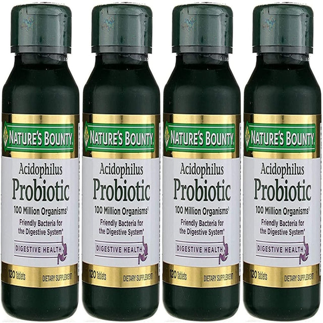 "Natures Bounty Probiotics Dietary Supplement, Supports Digestive and Intestinal Health, Probiotic Acidophilus, Tablets, Pack Of"