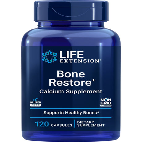 Life Extension Bone Restore – Helps Maintain Healthy Bone Density - Calcium, Vitamin D3, Magnesium, Zinc, Boron and Other Bone-Healthy Minerals - Non-Gmo, Gluten-Free – 120 Capsules