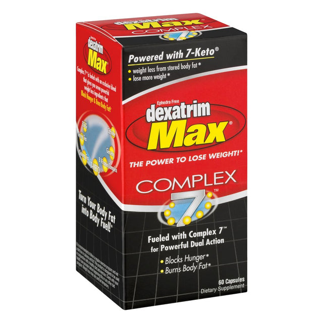 Dexatrim Max Complex Appetite Suppressant Weight Loss Dietary Supplement, Ctules, 60 Ct