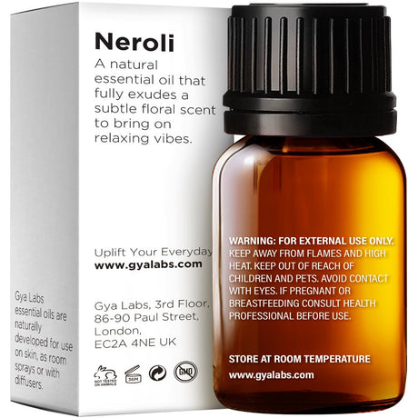 Gya Labs Neroli Essential Oil for Diffuser - Natural Fragrance Neroli Oil for Skin - Neroli Essential Oil for Aromatherapy, Soap & Candle Making (0.34 Fl Oz)