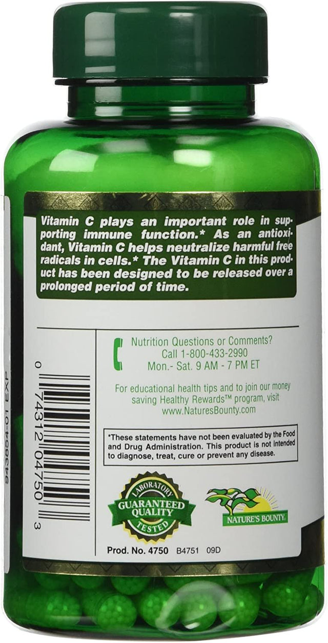 Nature'S Bounty Vitamin C 500 Mg Capsules Time Released 100 Capsules (Pack of 6)