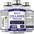 Multi Collagen Protein 2000 Mg | 180 Capsules | Type 1, 2, 3, 5, 10 | by Horbaach