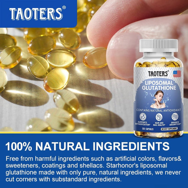 TAOTERS Liposomal Glutathione Supplement Capsules - Immune Health Support, Liver Support, Skin Support