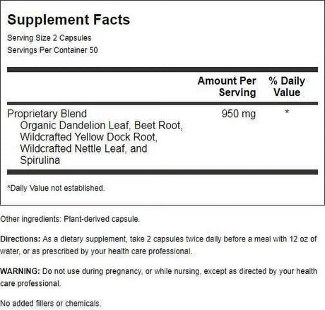 Dr. Christopher'S Herbal Iron 100 Veg Caps