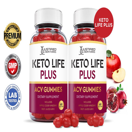 (2 Pack) Keto Life plus ACV Gummies 1000MG Dietary Supplement 120 Gummys