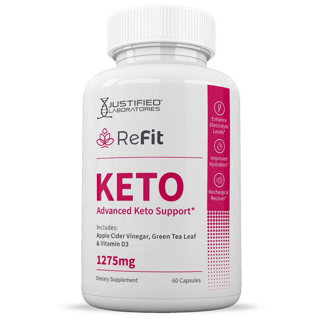 (2 Pack) Refit Keto ACV Pills 1275Mg Alternative to Gummies Dietary Supplement 120 Capsules