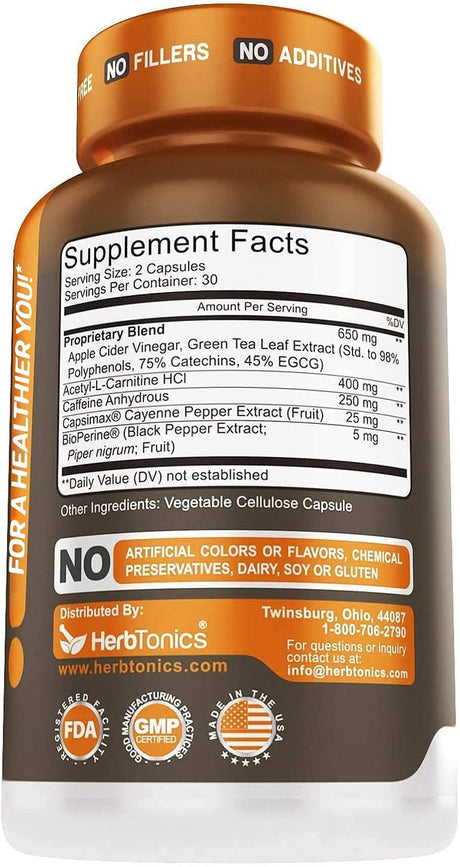 Thermogenic Fat Burner | Weight Loss Pills for Women and Men | Fat Burners Supplement for Man - 60 Vegetarian Pills