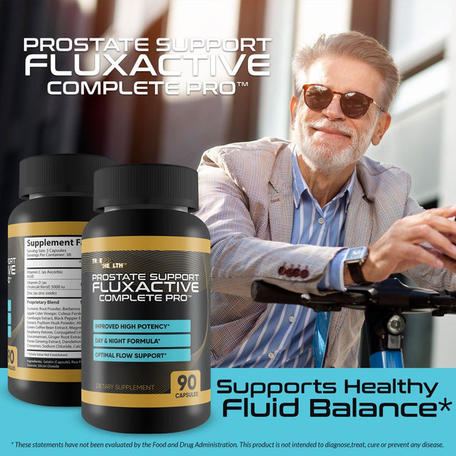 Prostate Support Fluxactive Complete Pro - Premium Prostate Formula with Panax Ginseng – Promote T Prostate Health for Men’S Health & Wellness - Aid Blood Flow & Stamina - Prostate Supplements for Me