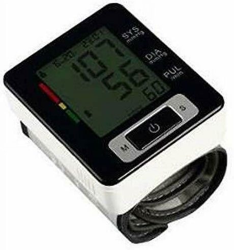 Healthpro Wrist Cuff Blood Pressure Monitor W/ Case, Memory Bank 60 Readings