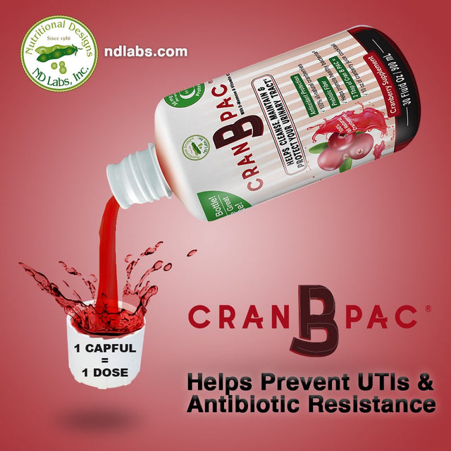 Cran-B-Pac - Urinary Tract Health Cranberry Concentrate Liquid W/Low Sugar & Vitamins, Maintenance against Utis, All Natural & Non GMO, High Concentration Juice Supplement, 36 Mg, 30 Ounce