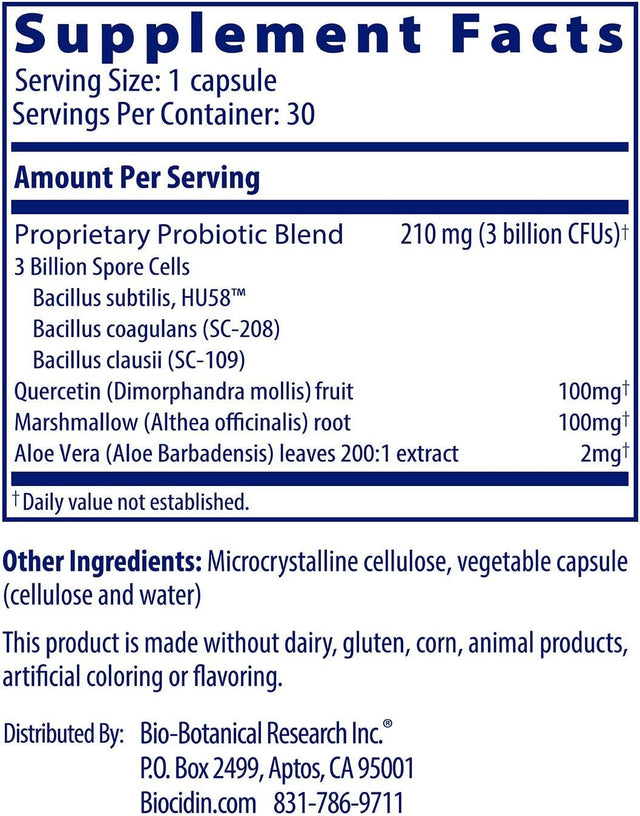 Biocidin Liquid Formula (1 Oz) with Proflora 4R Restorative Probiotic (30 Capsules) - Two-Product Bundle to Support GI Detox, Cleansing & Healthy Digestion - Botanical Drops + Shelf Stable Probiotics