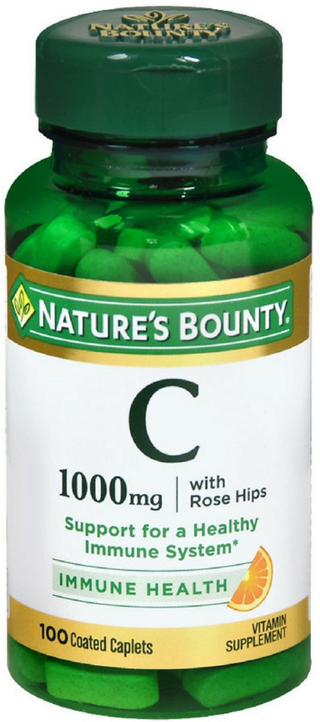 Nature'S Bounty Vitamin C 1000 Mg plus Rose Hips Caplets 100 Ea (Pack of 2)