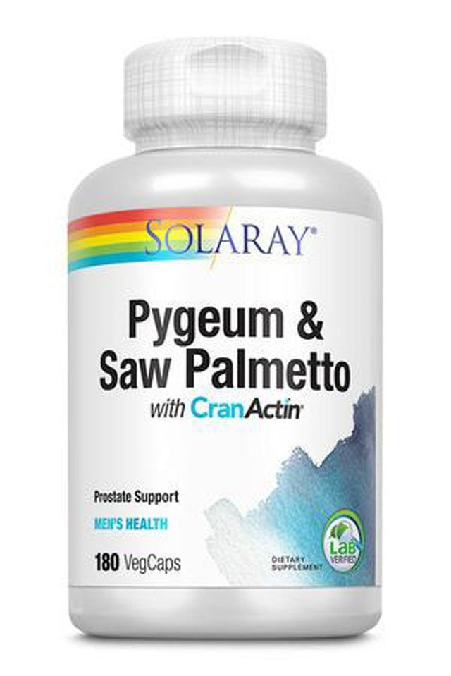 Solaray Pygeum and Saw Palmetto with Cranactin -- 180 Vegcaps