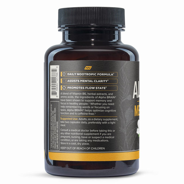 ONNIT Alpha BRAIN Premium Nootropic Brain Health Supplement, Memory and Focus Support, 30 Ct