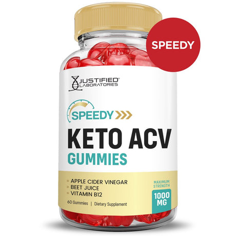 (2 Pack) Speedy Keto ACV Gummies 1000MG Dietary Supplement 120 Gummys