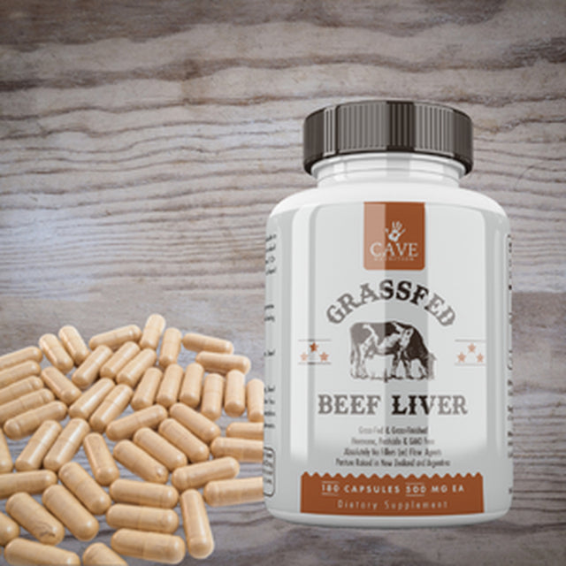 Grass Fed Desiccated Beef Liver Capsules (180 Pills, 600Mg Each) - Natural Iron, Vitamin A, B12 for Energy - Humanely Pasture Raised Undefatted in New Zealand and Argentina without Hormones