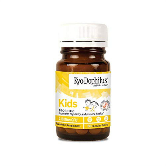 Kyo-Dophilius Kids Probiotic, Promotes Regularity and Immune Health*, 60 Tablets (Packaging May Vary)