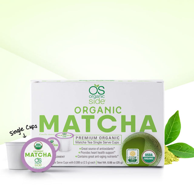 Greenside Detox Herbal Tea Single Serve Cups Matcha - Contains Anti-Aging Nutrients and Antioxidants - Herbal Body Supplements - 10 Cups (3-Gram Serving/Cup)